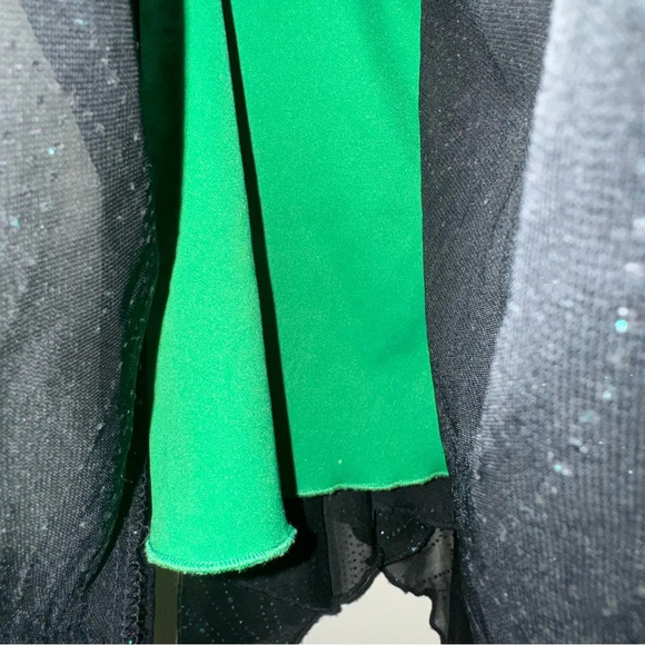 Women’s Jessica Y2K Green Black Sparkle Mesh Tube Top Party Formal Dress Size: 6 - Picture 9 of 15